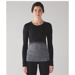 Lululemon swiftly tech long sleeve black and grey